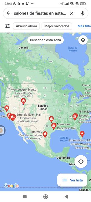 Buscar salones de fiestas con google maps paso a paso